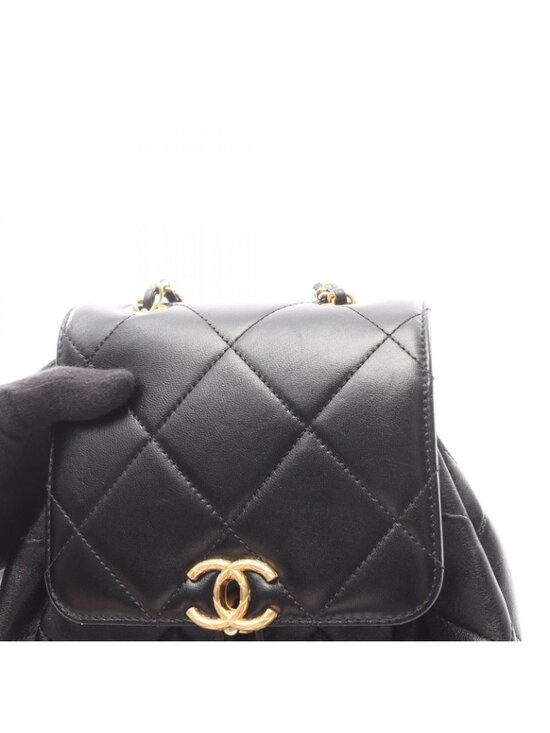 Chanel Backpack 19 Black Lambskin Quilted Small main image 8